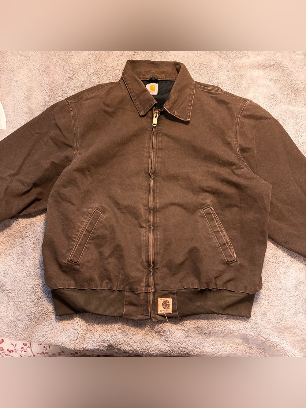 Vintage Carhartt J102 CHT Chestnut Brown Sandstone Bomber